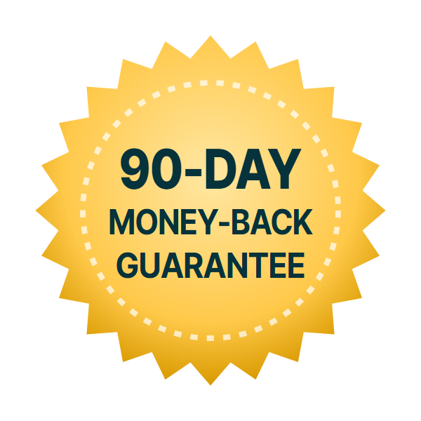 Whispeara 90-day money-back guarantee seal